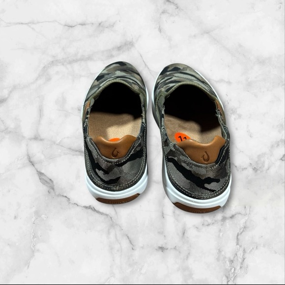 NWT Olukai Lae'ahi Pa'i Men Slip On Boat Loafers Casual Shoes Green Camo Size 11 - Picture 5 of 8